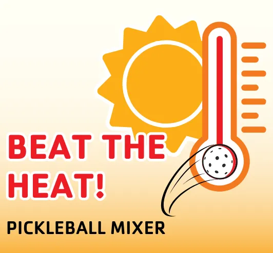 Beat the heat! A thermometer with a pickleball.