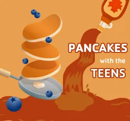 A stack of pancakes with an avalanche of syrup. 