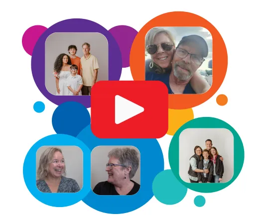 photos of YMCA members and families.